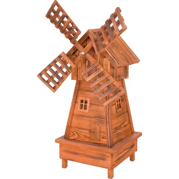 Zahradní dekorace Zahradní dekorace dřevěný větrný mlýn WENDY s otočnými lopatkami velký dekorativní mlýn s otočnými lopatkami