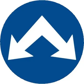 Dopravní značení Dopravní značka C4c - Přikázaný směr objíždění vpravo i vlevo