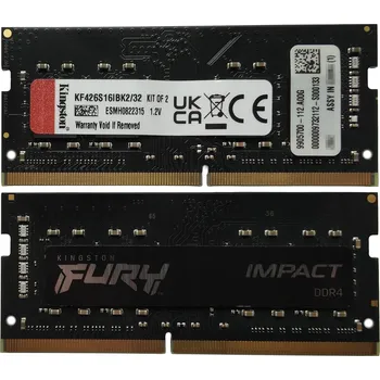 Operační paměť Paměť RAM RAM DDR4 Kingston KF426S16IB/16 16 GB