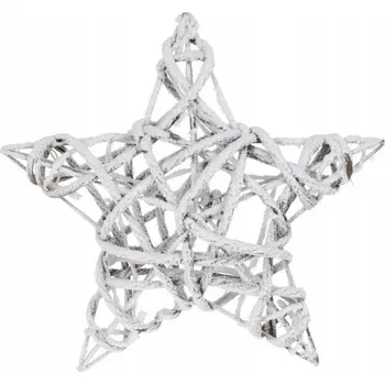 Vánoční dekorace Vánoční HVĚZDIČKA závěsná 15 LED 40 cm SVÍTÍCÍ Velká XXL Krásná Boho