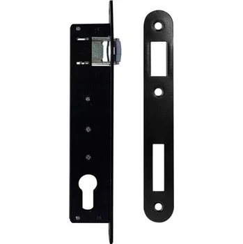 zadlabací zámek Úzký zadlabací zámek Gerda 60R 90/22 s válečkovou střelkou, na cylindrickou vložku, černý