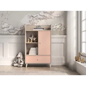 Komoda Skříň Veneti OLIVIA 80 x 132 x 40 cm béžová