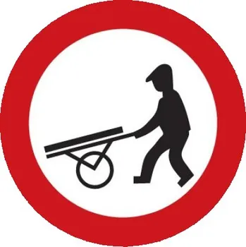 Dopravní značení Dopravní značka B10 - Zákaz vjezdu ručních vozíků