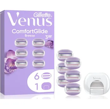 Gillette Venus ComfortGlide Breeze náhradní břity + ochranný kryt 6 ks