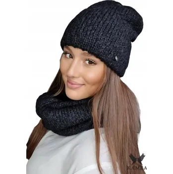 Čepice Kamea set: čepice a nákrčník (rolák) univerzální velikost černá