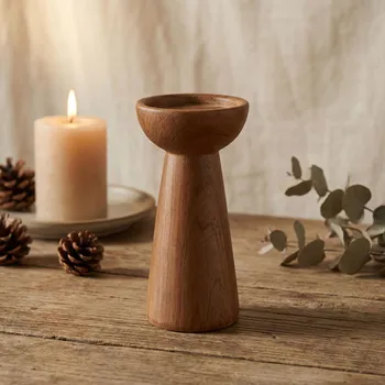 Svícen Svícen z dolomitu ALTOM DESIGN DREWNO 18 cm hnědý