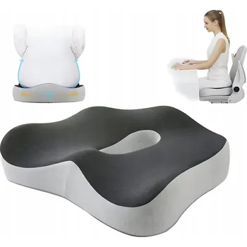 Polštář ORTOPEDICKÝ POLŠTÁŘ PRO SEDĚNÍ, PROFILOVANÝ, PAMĚŤOVÁ PĚNA, NA ŽIDLI, DO KŘESLA