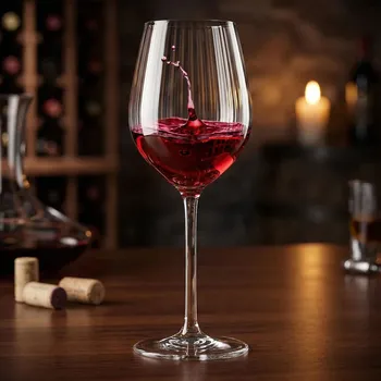 Sklenice Sklenice na červené víno ALTOM DESIGN PLISSE 500 ml průhledná