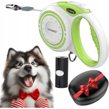 Vodítko pro psa VODÍTKO PRO PSA automatické PÁSKOVÉ navíjecí + zásobník DOGNESS 5m do 36 kg L
