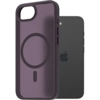 Pouzdro na mobilní telefon AlzaGuard Matte Case Compatible with Magsafe pro iPhone 16e tmavě fialový