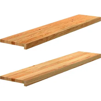 Parapet vidaXL Okenní parapety 2ks tmavě hnědé 120x25x2 cm masivní dub [4009146] Barva: světle hnědá