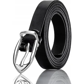 Opasek GRACIO černý dámský pásek z PRAVÉ KŮŽE úzký