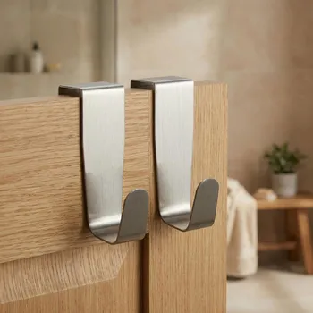 Věšák Závěsné háčky na dveře ALTOM DESIGN stříbrné 2 ks