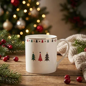 Vánoční porcelánový hrnek NEW BONE CHINA ALTOM DESIGN MODERN TREE 350 ml