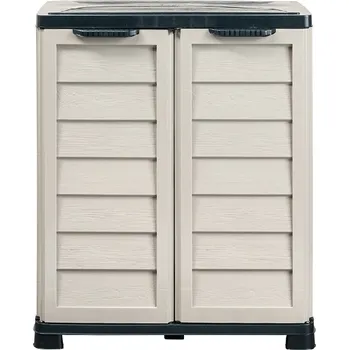 Zahradní úložný box BAMA Úložná skříňka RIPONI, barva šedá/černá BAMA