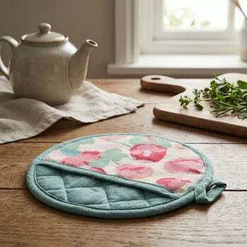 Chňapka Kuchyňská chňapka kulatá bavlněná ALTOM DESIGN GRACE 18 cm zelená