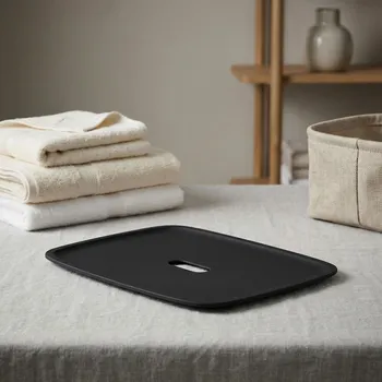 Koš na prádlo Plastové víko na koš na prádlo MOXOM OPENSTORE 45×34 cm černé