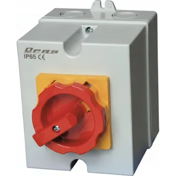 vypínač Údržbový otočný spínač bezpečnostní 0 -1, IP65, 10A-125A 80A 4 póly