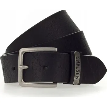 Opasek MUSTANG ČERNÝ KOŽENÝ PÁNSKÝ PÁSEK KE KALHOTÁM 100