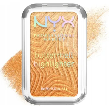 Rozjasňovač Jednotlivý lisovaný rozjasňovač NYX Professional Makeup zlatý