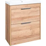 EBS City Skříňka + umyvadlo 61 cm, dub Riviera