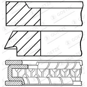 Motor automobilu Sada pístních kroužků GOETZE ENGINE 08-107800-10