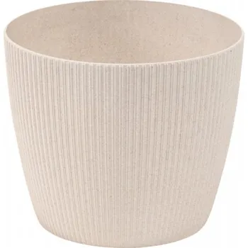 Obal na květináč Obal na květník MAGNOLIA JUMPER ECO plastový d19x15cm, bílá