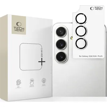 Náhradní kryt pro mobilní telefon Ochranné sklo zadního fotoaparátu Tech-Protect Camring Fit+ Samsung Galaxy S26 / S26+ Plus Čiré