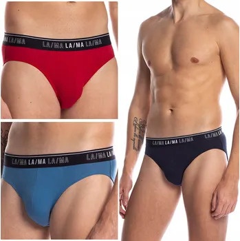 3x Pánské slipy LAMA BAVLNĚNÉ sportovní střih XXL