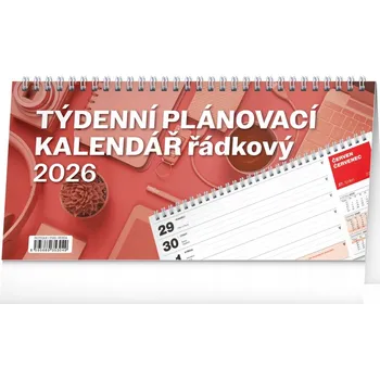 Kalendář NOTIQUE Stolní kalendář Plánovací řádkový 2026, 25 x 12,5 cm