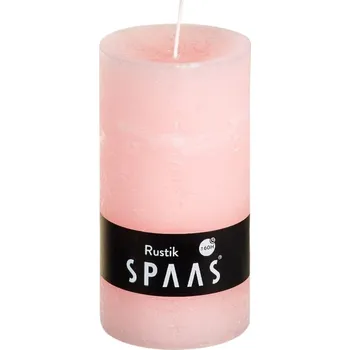 Svíčka Sloupová svíčka SPAAS RUSTIK 13 cm růžová