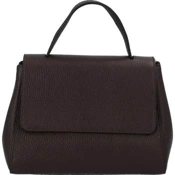 Kabelka Atraktivní kožená kabelka do ruky Fátima, tmavě hnědá