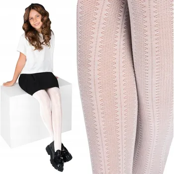 Dámské punčochy Noviti punčocháče, bílý polyamid, velikost 158