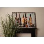 3D kovový obraz s láhvemi vína Wine Bottle - 120*6*80 cm