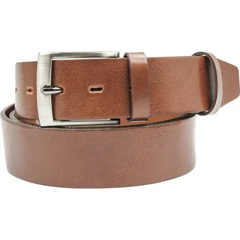 Opasek Hnědý kožený opasek Nivasaža elegantní široký ELG40 Celková délka: 120