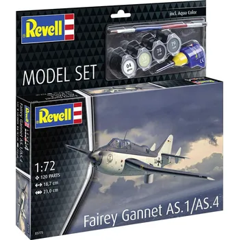 Plastikový model Fairey Gannet AS.1 / AS.4 - obsahuje barvy a lepidlo - Revell ModelSet 63775