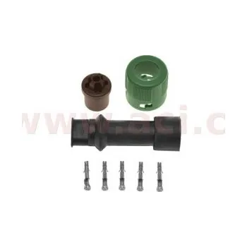 zástrčka 5 pin bajonet 2 vývody zelený JOKON (Německo) ORIGINÁL