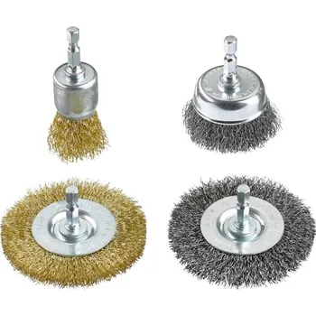 kwb Sada drátového kartáče pro vrtačky 597520 4 ks