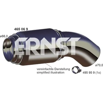 Auto-moto Flexibilní trubka, výfukový systém ERNST 465069