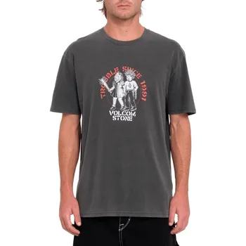 Pánské tričko volcom Pánské triko trouble couple tee black