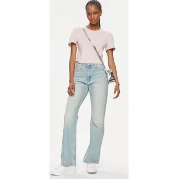 Pánské tričko Calvin Klein Jeans T-Shirt Monologo Slim Tee J20J222564 Růžová Slim Fit XS