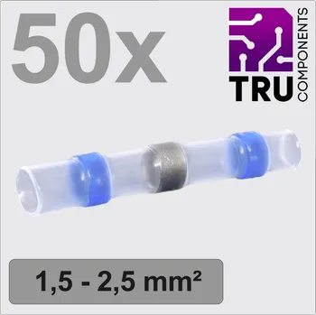 TRU COMPONENTS TC-12888424 krimpovací spojka se smršťovací bužírkou 1.5 mm² 2.5 mm² plná izolace modrá 50 ks