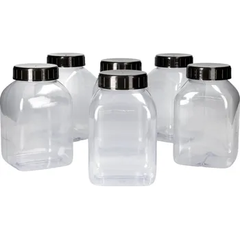 Lahve se širokým hrdlem z PVC, objem 2000 ml, 6 kusů