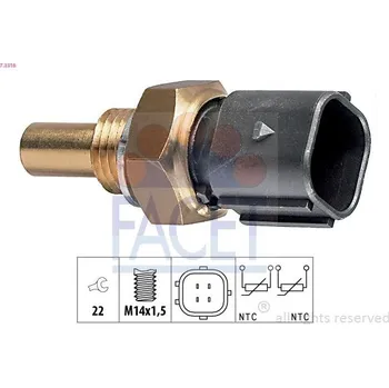 Čidlo automobilu Snímač, teplota chladiva FACET 7.3316