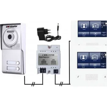 Domovní zvonek Set videozvonku ZONEWAY ZW-432M plus ZW-702-2
