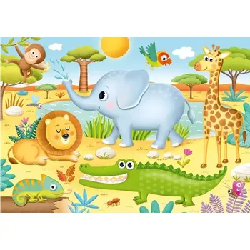 Puzzle Puzzle Africká zvířátka XL 15 dílků DINO