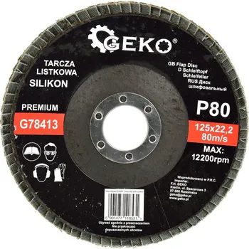 Příslušenství k brusce Listový kotouč „SILIKON“ 125 mm P80 GEKO PREMIUM (10/200)