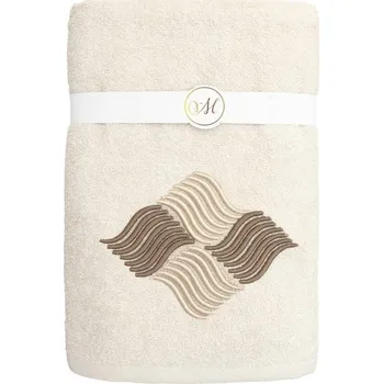 Ručník Sada bavlněných ručníků MARIBELLA 003 3 ks krémová/vlny