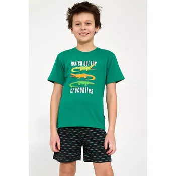 Pyžamo Cornette Young Boy 790/125 Krokodýli kr/r 134-164 zelená 146-152