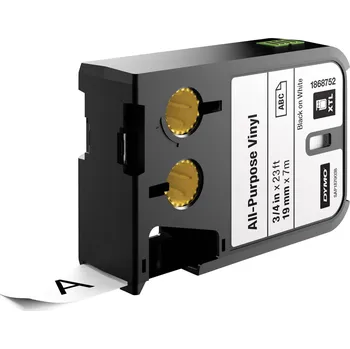 Kotouček do pokladny a tiskárny štítků páska univerzální (vinyl) DYMO 1868752 XTL Barva pásky: bílá Barva písma:černá 19 mm 7 m